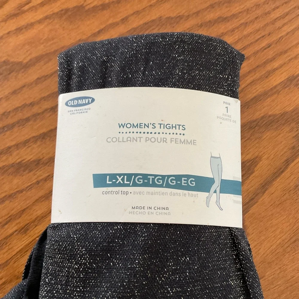 NWT Old Navy Women’s Sparkly Tights, Sz L-XL